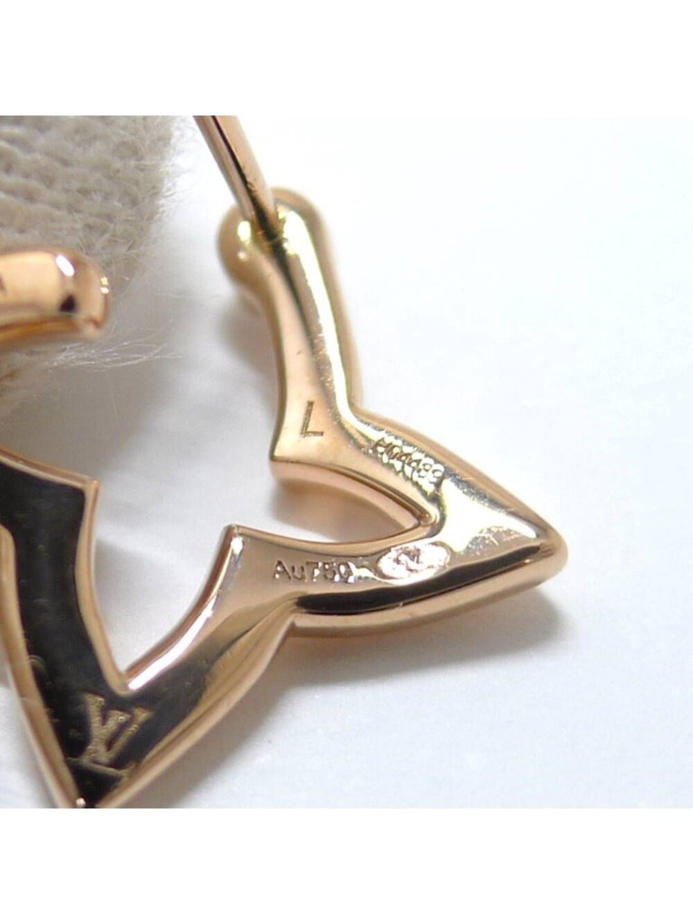 Louis Vuitton Earrings Hoop Ombre Blossom 18k Pink Gold Diamond - Picture 5 of 7